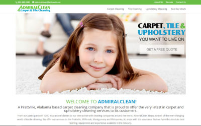 Admiral Clean Website Design Prattville, Millbrook, Montgomery, and Wetupmka, AL