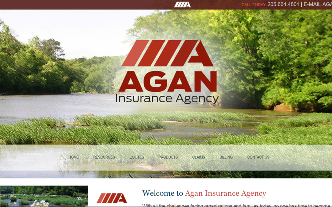 agan insurance agency pelham al custom website design